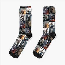 Henry Cavill White Wolf Photo Collage Socks
