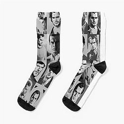 Henry Cavill Black Collage Socks