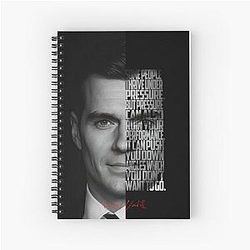 Henry Cavill Portrait Minimalist Actor Art Spiral Notebook