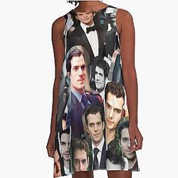 Henry Cavill Collage A-line Dress