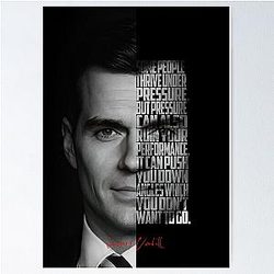 Henry Cavill Minimalist Monochrome Actor Art Poster