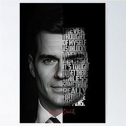 Henry Cavill Minimalist Monochrome Actor Poster