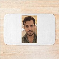 Henry Cavill Soft Handsome Aesthetic Portrait Art Bath Mat