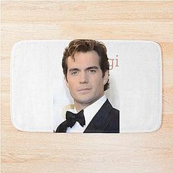 Henry Cavill Classic Elegance Portrait in Black Tie Bath Mat