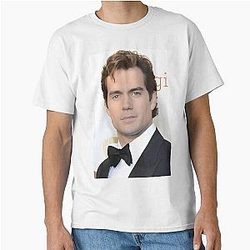 Henry Cavill – Classic Portrait in Black Tie T-Shirt