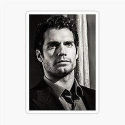 Henry Cavill Black and White Sticker