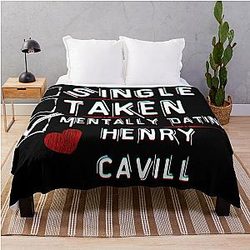 Mentally Dating Henry Cavill Throw Blanket