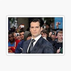 Henry Cavill Red Carpet Portrait Elegant Classic Charm Art Sticker