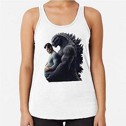 Godzilla Henry Cavill pregnant couple Racerback Tank Top