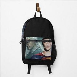 Henry Cavill Portrait Collage Cinematic Art Tribute Design Backpack