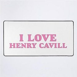 I Love Henry Cavill Desk Mat