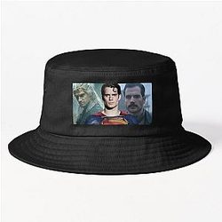 Henry Cavill Portrait Collage Cinematic Heroic Art Tribute Design Bucket Hat
