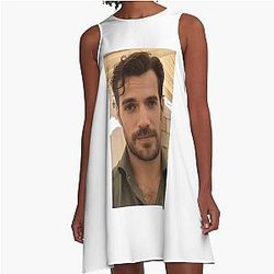 Henry Cavill Soft Handsome Aesthetic Portrait Art A-Line Dress