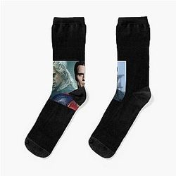 Henry Cavill Portrait Collage Cinematic Heroic Art Tribute Design Socks