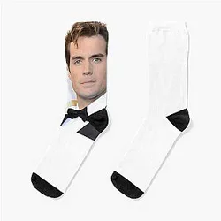 Henry Cavill Classic Elegance Portrait in Black Tie Socks