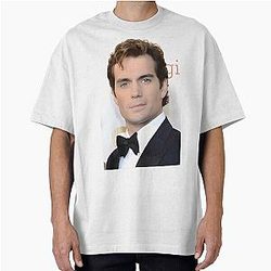 Henry Cavill - Classic Elegance Portrait in Black Tie T-Shirt