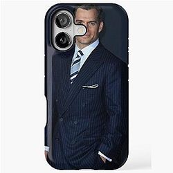 Henry Cavill Elegant Cinematic Portrait in Classic Suit iPhone Case
