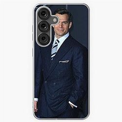 Henry Cavill Elegant Cinematic Portrait in Classic Suit Samsung Galaxy Case