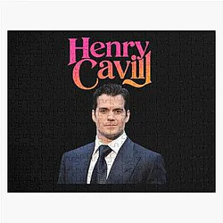 Henry Cavill Portrait – Elegant Cinematic Minimal Art Jigsaw Puzzle