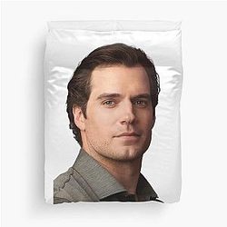 Henry Cavill Refined Minimalist Portrait with Timeless Elegance Duvet Cover