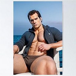 Henry Cavill in the Beach Poster