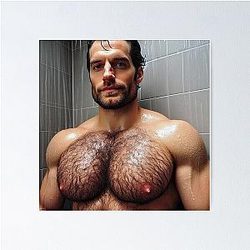 Henry Cavill Shower Poster