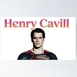 Henry Cavill Cinematic Heroic Minimal Design Poster