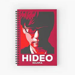 Japan Icons Hideo Kojima HOPE poster Famous Japanese Video Game Designer Spiral Notebook