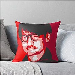 Japan Icons Hideo Kojima HOPE poster Famous Japanese Video Game Designer Throw Pillow