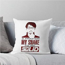 Hideo Kojima Solid Throw Pillow