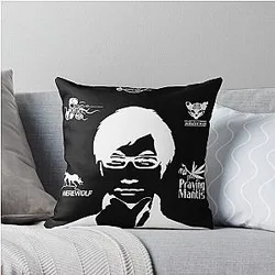 Hideo Kojima Metal Gear Black Throw Pillow