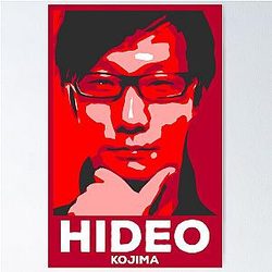 Japan Icons Hideo Kojima Famous Japanese Video Game Designer Poster