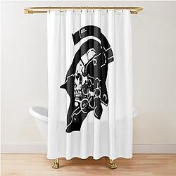 KOJIMA PRODUCTIONS New Kojima Logo Hideo Kojima Shower Curtain