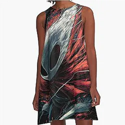 Hollow Knight Silksong Hornet Needlesong Graphic Tee Design A-Line Dress