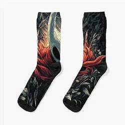 Hollow Knight Silksong Needle Huntress Graphic Tee Design Socks