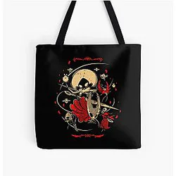 Hollow Knight Silksong Retro Print Tote Bag