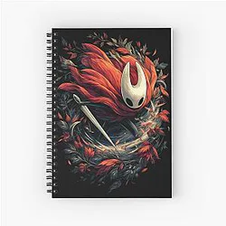Hollow Knight Silksong Hornet Graphic Tee Design Spiral Notebook