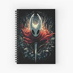 Hollow Knight Silksong Needle Huntress Graphic Tee Design Spiral Notebook