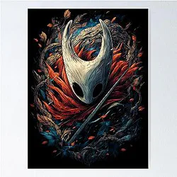 Hollow Knight Silksong Hornet - Needle Huntress Graphic Tee Design Poster