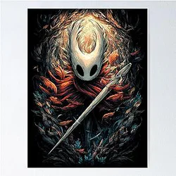Hollow Knight Silksong Hornet Needle Huntress Graphic Tee Design Poster
