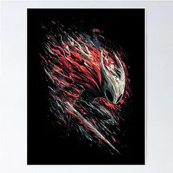 Hollow Knight Silksong Hornet - Needle Huntress Graphic Tee Design Poster