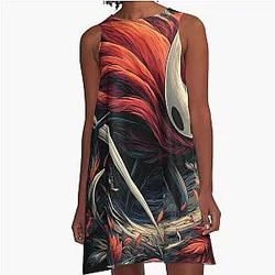 Hollow Knight Silksong Hornet - Needle Huntress Graphic Tee Design A-Line Dress