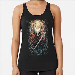 Hollow Knight Silksong Needle Huntress Graphic Tee Design Racerback Tank Top