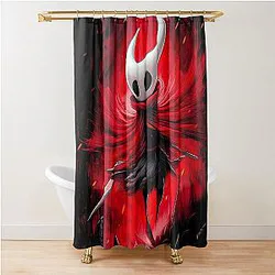 Colorful Hollow Knight Silksong Graphic Design Hornet Shower Curtain