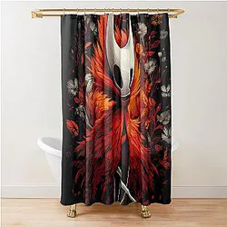 Colorful Hollow Knight Silksong Graphic Design Hornet Shower Curtain