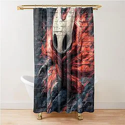Hollow Knight Silksong Graffiti Colorful Shower Curtain