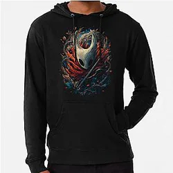 Hollow Knight Silksong Hornet Design Lightweight Hoodie