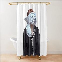 BTS Hongjoong Blindfold Meme Shower Curtain