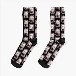 Kim Hongjoong ATEEZ Korean Kpop Retro Color Oil Paint Design Socks