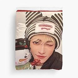 Ateez Christmas Hongjoong Duvet Cover